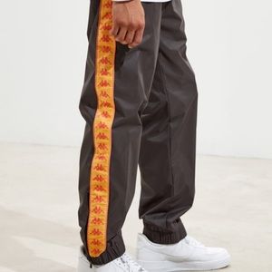 Kappa Gray Joggers with Yellow and Red Accents